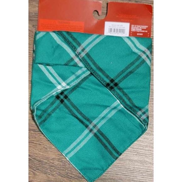 (4) Wondershop Green Plaid Matching Family Cat and Dog Bandana OS - Picture 3 of 8